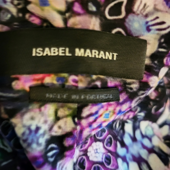 Isabel Marant Milendi Ruched Ruffled Silk-Blend, Women Mini Skirt, Size 6,Violet - Picture 8 of 16